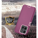 Phone Case For Motorola Moto G Power 5G 2025 Case With Hd Screen Protector, Heavy Duty Shockproof & Cover Phone Case (Wineredpink, For Moto G Power 5G 2025)