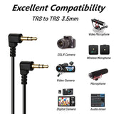 Trs Cable,3.5Mm Trs To Trs Adapter Microphone Patch Cable,1/8 Aux Cord Trs Audio Converter Patch Cables,Cameras Coiled Live Streaming Mic Cord (Black)