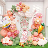 Easter Balloon Garland Arch Kit, 143Pcs Happy Easter Party Decorations With Rabbit Carrot Balloons For Spring Birthday Party Baby Shower Decorations