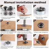 Snap Fasteners Kit 10Mm 50 Sets Snap Buttons For Fabric Clothes Sewing