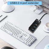 5Ft 4-Port Usb3.0 Expander Hub,Usb 3.0 Fast Data Hub With Individual Led Power