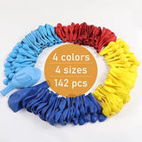Blue Red Yellow Balloons Garland Arch Kit - Diy 142Pcs Balloon For Bab