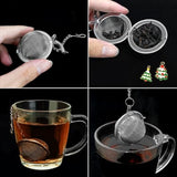 Stainless Steel Mesh Tea Infuser, 2.1 In. Tea Ball With Christmas Tree Pendant, 2Pc Set