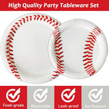 Baseball Party Supplies for 24 – 96PCS Plates, Napkins & Decor for Girls' Birthday Celebration