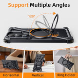 for Galaxy S26 Ultra Case with Magnetic Stand, Frameless Metal S26 Ultra Slim Case with S Pen Cutout, Drop-Proof Protective Cover for Galaxy