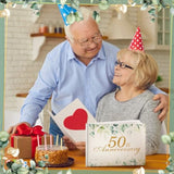 Wedding Anniversary Guest Book Decorations Wedding Guest Book Sign Alternative 50Th Commemoration Day Party Favors With Pen, 112 Pages(50Th Anniversary)