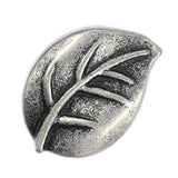 12 Pieces Leaf Metal Shank Buttons 18Mm X 13Mm (Antique Silver)