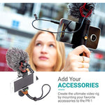 Pr-1 Smartphone Grip Handle Rig With Wrist Strap, Tripod Mount And Cold Shoe Mount For Lights And Microphones - For Iphone, Samsung, Htc, Lg, Google, Android