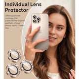 iPhone 16 Pro Camera Lens Protector Glitter Bling Tempered Glass Desert Gold