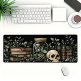 Dark Academia Gaming Mouse Pad, Mystical Green Plant Book Extended Gaming Mouse Pad Mat With Stitched Edge Non-Slip Base Big Mouse Pad, Xxl Extended Mouse Protector For Home Office, 31.5”X11.8”