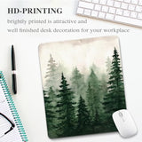 Green Forest Mouse Pad Mountain Tree Desk Mousepad Computer Gaming Office Small Cute Nature Scenery Aesthetic Vintage Large Wireless Mat Desktop Laptop Travel Square Medium Accessories Supplies