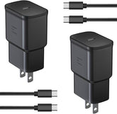 2 Pack 25W USB C Fast Charger with 6FT Cable for Samsung Galaxy Google Pixel iPhone