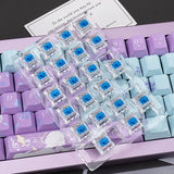 24-Key Blue Switch Tester, Mechanical Keyboards Mx Switches Test, Cherry Mx Acrylic Testing Tool, Switch Test Tool For Desktop Decoration, Gaming Keyboard