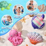 12 Pcs Ocean Squishy Toys For Kids Under The Sea Party Favors Bulk For Birthday Gift Slow Rising Squishy Keychain Goodie Bag Filler Treasure Box Classroom Prize Ocean Themed Birthday Party Favors