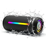 Portable Bluetooth Speaker, IPX7 Waterproof Wireless Speaker, 30W Loud Stereo Sound with Deep Bass, RGB Lights, Bluetooth 5.4, EQ Mode for