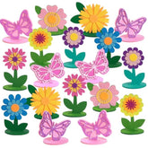 18 Pcs Flower Felt Centerpieces For Tables Flower Birthday Party Decorations Butterfly Birthday Party Decorations Butterfly Decorations For Girl Birthday Baby Shower