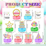 9 Pieces Birthday Honeycomb Centerpiece Table Decorations Pastel
