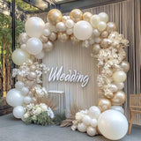 White Balloon Arch Pearl White Balloons Gold Balloon Arch Kit Pearl Sand Balloons Different Size For Wedding Bridal Anniversary Engagement Prom Party Decorations