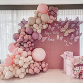 145Pcs Dusty Pink Purple Balloon Garland Arch Kit Pinkish Purple Lilac