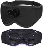 3D Bluetooth Sleep Mask With Headphones And Timer, Wireless Sleep Headphones For Side Sleepers, Eye Mask With Bluetooth Headphone, Unique Gifts For Men Women, Black