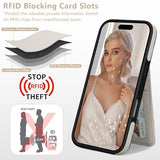 Case for iPhone 17 Pro 6.3 inch, Crossbody Wallet Case Purse with RFID Blocking 3 Card Holders, Flip Folio Leather Cover with Lanyard Wristlet Strap