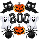 Halloween Balloon Set: Ghost, Bat, Spider, Pumpkin - Spooky Party Decor