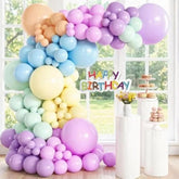 126Pcs Pastel Rainbow Easter Balloons Arch Garland Kit, 18/10/5 Inch Macaron Pastel Spring Balloon Arch For Unicorn Theme Party,Easter Spring Birthday Party,Baby Shower,Wedding Decoration