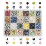 960pcs 6mm Natural Stone Beads, 24 Colors, Gemstone Beads for Jewelry Making