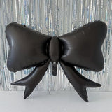 5Pcs Black Bow Balloons Retro Classic Gothic Palace Princess Wedding Decor