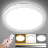 8.7 Inch Dimmable LED Ceiling Light with Remote 3000K-6000K Flush Mount Fixture