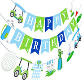 Golf Birthday Party Decorations 3Pcs Golf Happy Birthday Banners Let‘S Par-Tee Banner Decorations Golf Themed Birthday Party Supplies For Golf Sports Baby Shower Supplies