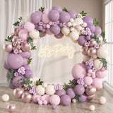 Purple Pink Balloon Arch Kit: Rose Gold Party Decor
