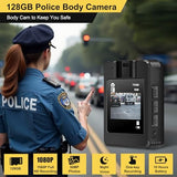 Body Camera with Audio and Video Recording: 1080P FHD Body Cam with Night Vision, 10HR Battery, 2.0" Screen, 128GB Wearable Camera, Bodycam for