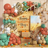 Fall Balloon Garland Arch Kit Burnt Orange Sage Green White Nude Gold Balloons for Party