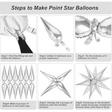 60pcs 26" Yellow Explosion Star Balloons for Birthday & Party Decorations