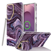 Quicksand purple Galaxy S25 Ultra case with MagSafe, camera cover, kickstand & protector.