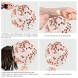 Rose Gold Confetti Balloons, 50Pcs 12 Inch Metallic Confetti White And Rose Gold Latex Balloons With 33 Feet String For Birthday Party Wedding Anniversary Gender Revea Decorations