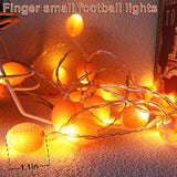 Small Football Decor String Lights, Battery Operated 6.6Ft 20Led 8 Mode With Timer Room Decorations For Boys Bedroom Or