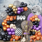 Halloween Balloon Arch Kit: Black, Gold, Purple & Orange - 125 Piece