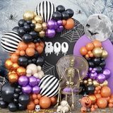 Halloween Balloon Arch Kit: Black, Gold, Purple & Orange - 125 Piece