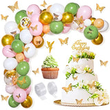 Fairy Birthday Balloon Garland Kit: Butterfly Cake Topper, 154-Piece Party Decorations