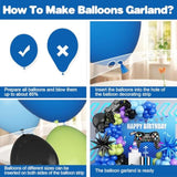 Video Game Party Balloon Garland Kit – Blue & Green Decor with Game Controller Foil Balloons