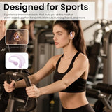 Open Ear Bluetooth 5.3 Earbuds, Wireless Headphones Sport Over Earphones Built-in Mic with Ear Hooks, 58H Playtime Ear Buds Fast Charging, IPX7