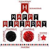 Black and Red Birthday Banner β Bold Party Decoration for Boys, Girls, Men & Women Celebrations