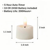 Simplelight Amber Tea Lights Candles Battery Operated – Led Tea Lights With Timer, Pack Of 12 Realistic Black Wick Fall Candles For Pumpkin, Halloween, Christmas, Battery Included (Amber)