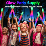 112Pc LED Foam Glow Sticks 3-Mode Flashing Party Supplies Bulk Pack
