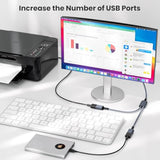 Usb Splitter Y Cable 1Ft,Usb A 1 Male To 2 Female Extension Cord Converter,Dua