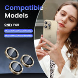 Camera Lens Protector Compatible For Iphone 16 Pro Max/16 Pro/14 Pro Max/14 Pro, Metal Aluminum Alloy Tempered Glass Cover Camera Screen Protector Accessories, Case Friendly