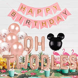 Oh Twodles Birthday Balloons, Oh Twodles Balloon Banner Party Supplies Number 2 Balloon For 2Nd Second Boy Birthday Party Decoration 12Pcs Kit Of (Rose Gold)