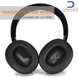 Replacement Ear Pads Compatible With Jbl Live 500Bt Wireless Headphones Made Of Soft Protein Leather And Memory Foam Replacement Ear Pads For Repair Accessories (Black)